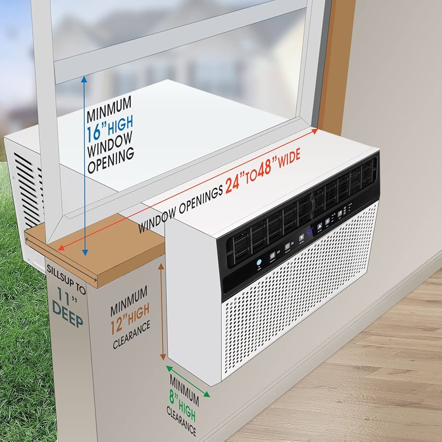 Amazon | R.W.FLAME 窓用エアコン 12,000BTU U字型エアコン